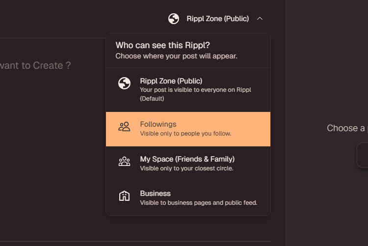 Feed Selection Screen - Desktop View
